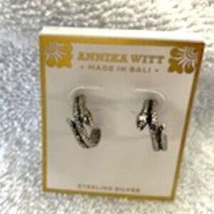 Annika Witt sterling silver pierced coiled snake earrings. New - never been worn
